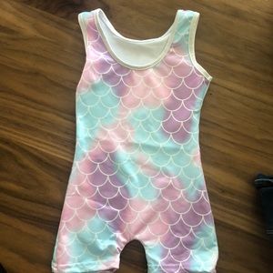 Sparkly Mermaid Gymnastics Leotard, size 80